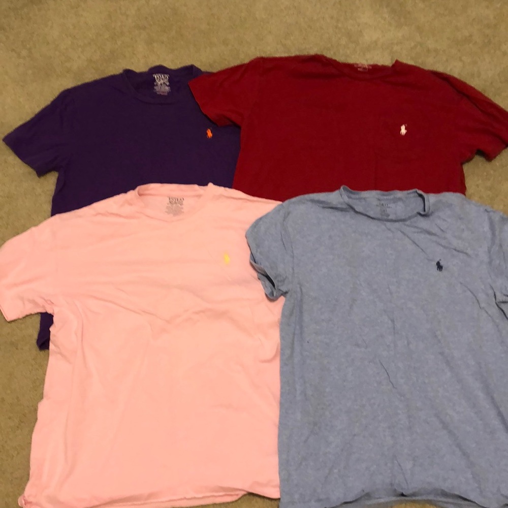 Set of 4 Ralph Lauren Polo T Shirts size small